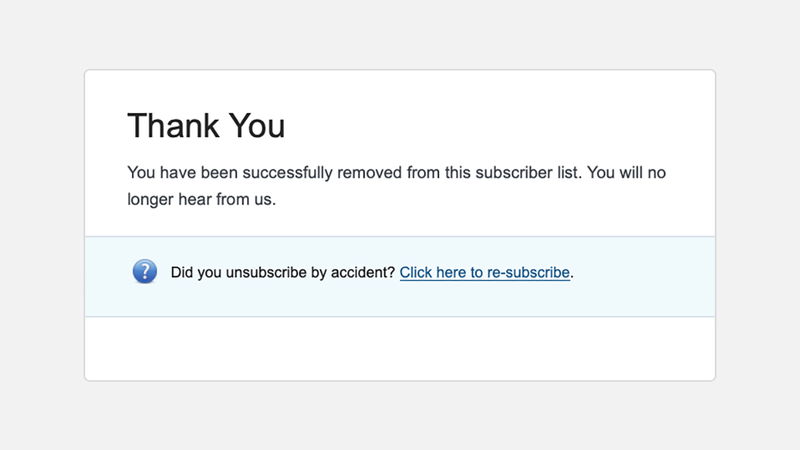 Click to unsubscribe—but only on lists you know you’ve signed up for.